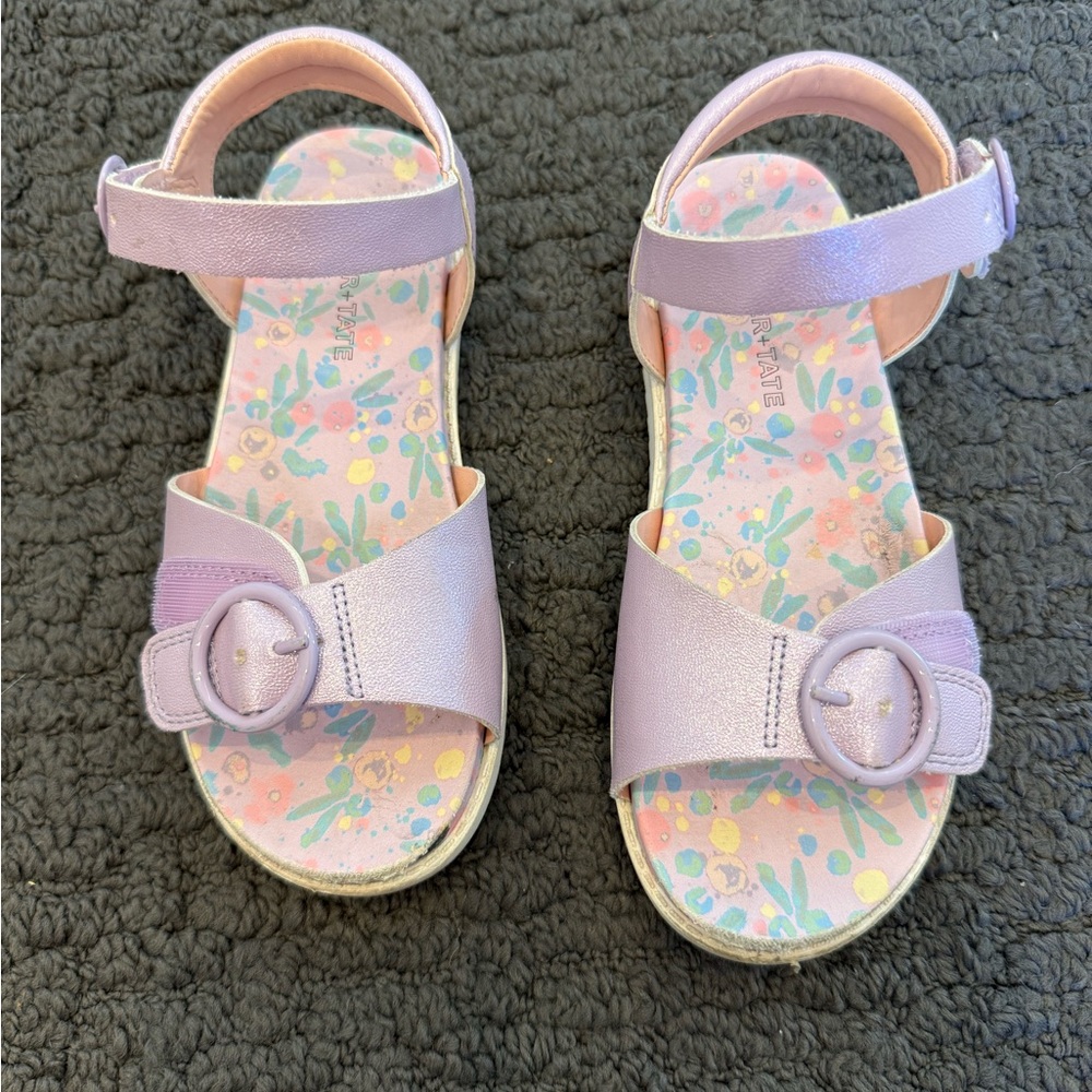 Girls' Lilac Buckle Strap Sandals - Kids Shoes